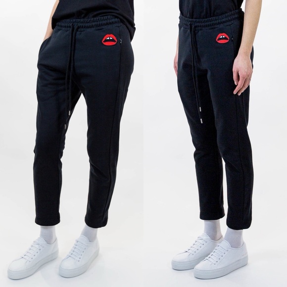 Markus Lupfer Pants - Markus Lupfer Lara Lip Daria Jogger Sweatpants Black Medium